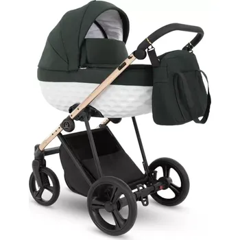 Kočárek CAMARELO kombinovaný kočárek Azzu 03 tmavě zelená, bílá