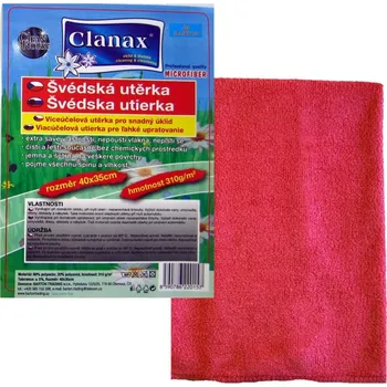 Utěrka Švédská utěrka CLANAX 40x35cm 310g červená