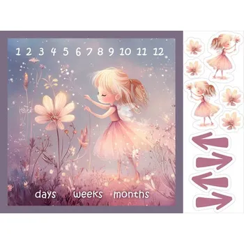 Imitace bavlny PANEL 160x120 - milníková deka víla na procházce