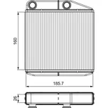 Výměník tepla, vnitřní vytápění Valeo 811502