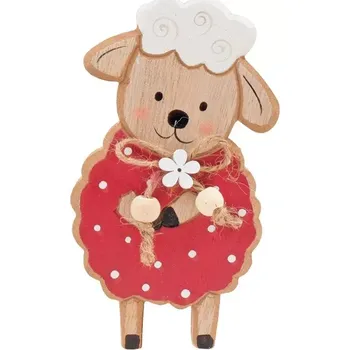 Velikonoční dekorace Ovečka dřevěná na postavení 13 cm