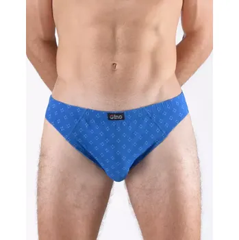 Slipy GINA pánské slipy s úzkým bokem, úzký bok, šité, s potiskem 70072P atlantic pomnenková 58/60