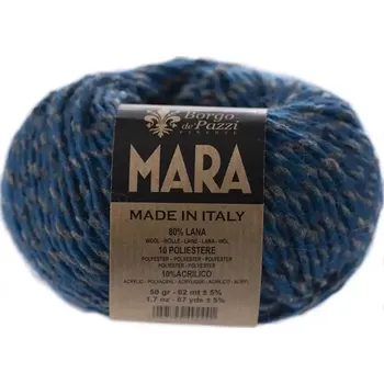 Příze Borgo de Pazzi Mara 7 Modrá (Zimní směsová příze Mara Modrá)