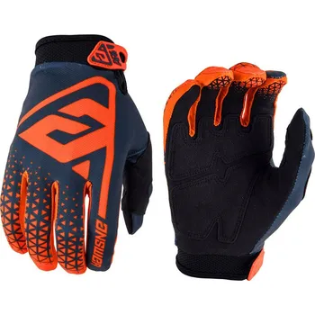 Moto rukavice Rukavice na motorku Answear oranžovo-modro-černé Velikost: S