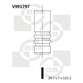 Ventil motoru Sací ventil BGA V991797