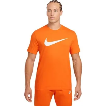 Pánské tričko Nike NSW TEE ICON SWOOSH XL Oranžová, Bílá