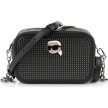 Kabelka CROSSBODY KARL LAGERFELD K/IKONIK 2.0 LEATHER CMB STUDS BLACK