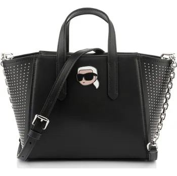Kabelka KABELKA KARL LAGERFELD K/IKONIK 2.0 LEATHER S TOTE ST BLACK