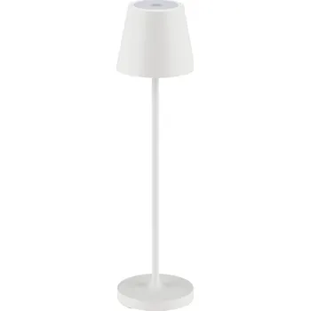 Lampička Krémově bílá kovová nabíjecí stolní LED lampa Nova Luce Petit