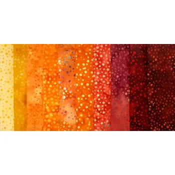 Hoffman balíček puňťa oranžová červená bali batika bavlněná látka