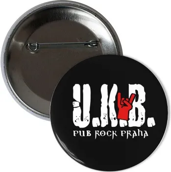 Odznáček s potiskem Placka cerna