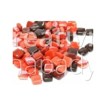 Mozaiková sada Humrová červeň, skleněná mozaika mix 8x8x4mm - 560101000038