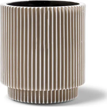 Květináč Capi Nature Groove Vase Cylinder Ivory Ø 11 cm / V 12 cm