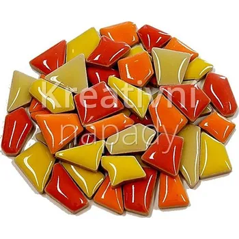 Mozaiková sada Mozaika zlomky 5-15x4 mm červený mix 200g - FM49e - 560204070026