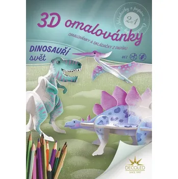 Velikonoční dekorace DECOLED A4 omalovánky skládačka dinosauří svět 2v1