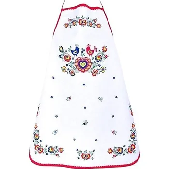 Forbyt Kuchyňská zástěra Folklor červená 64 × 76 cm