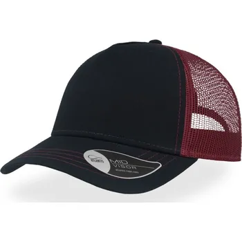 Kšiltovka 5 panelová síťovaná kšiltovka "Rapper Canvas" navy-burgundy onesize