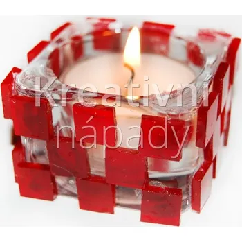 Mozaiková sada Velký svícen - SET ( červená barva ) - 560000000114