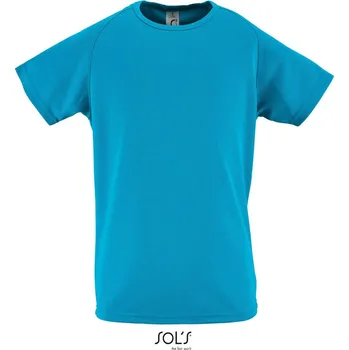 Dětské raglánové sportovní tričko Sporty Kids aqua 12 Y