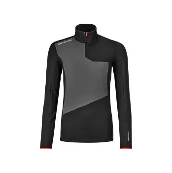 Dámské oblečení Ortovox Fleece Light Zip Neck W black raven L; Černá mikina + DÁREK DLE VÝBĚRU!