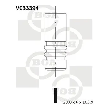 Ventil motoru Výfukový ventil BGA V033394