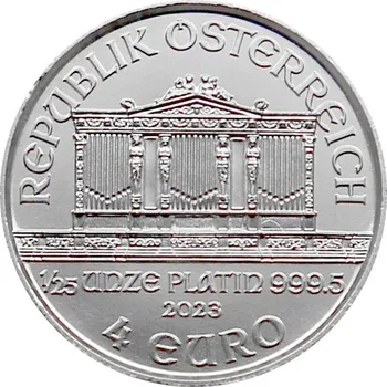 Platinová investiční mince Wiener Philharmoniker 1/25 Oz