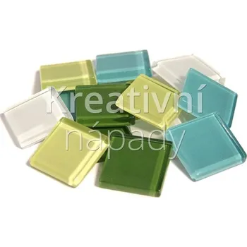 Mozaiková sada S39 Skleněná mozaika zelený mix 20x20mm,200g - 560101053