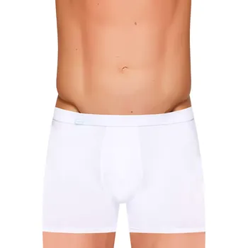 Trenýrky Pánské jednobarevné boxerky s delší nohavičkou Amante Fabio Barva/Velikost: bílá / XL/XXL