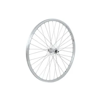 Ráfek na kolo Výplet 559/26" přední, ráfek dvoustěnný stříbrný, náboj stříbrný na matice 36