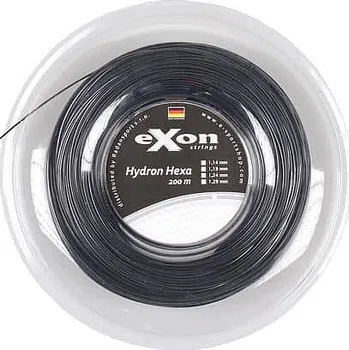 Struna na výplet tenisové rakety Exon Hydron Hexa tenisový výplet 200 m černá Průměr: 1,14