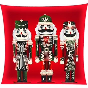 Vánoční povlak na polštář 40x40cm Ruhhy 24728 - louskáček červený