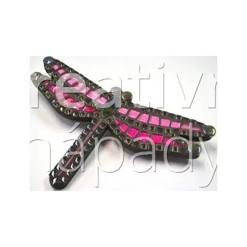 Mozaiková sada Set – vážka, růžová 32 x 20 cm - 560000000235