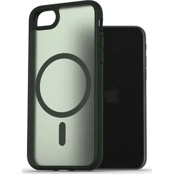 Pouzdro na mobilní telefon AlzaGuard Matte Case Compatible with Magsafe pro iPhone 7 / 8 / SE 2020 / SE 2022 tmavě zelený