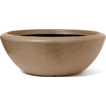 Květináč Capi Arc Granite Bowl Low Warm Taupe Ø 122 cm / V 46 cm