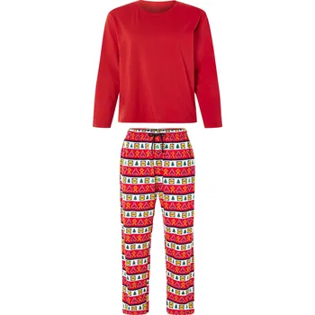 Pánské pyžamo Pánské pyžamo LIDL (L(52/54), červená)