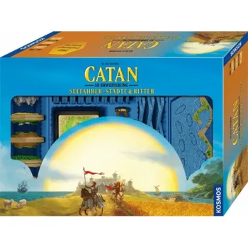 Desková hra KOSMOS CATAN 3D - mořeplavci + města a rytíři, desková hra - v němčině