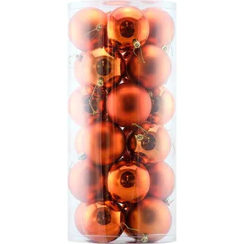 Velikonoční dekorace DECOLED Plastové koule, prům. 6 cm, měděná, 4x lesklá, 4x matná, 4x glitter