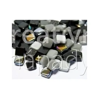 Mozaiková sada Šedochrom, skleněná mozaika mix 8x8x4mm - 560101000039