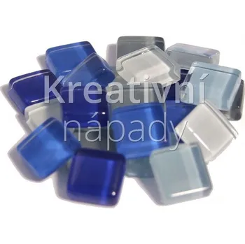 Mozaiková sada Skleněná mozaika S29 modrý mix, 10x10 mm, 200g - 560204030024