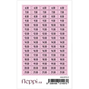 samolepka Fleppi Samolepky Čas - půl Barva samolepek: pastelově růžová