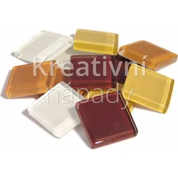 Mozaiková sada S49-20b Skleněná mozaika - hnědý mix 20x20mm, 200g - 560101000255