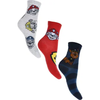 Set chlapeckých ponožek Paw Patrol - tmavě modrá/červená/šedá Velikost: 31/34