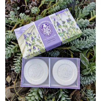 Mýdlo Dárková kazeta mýdel s olivovým olejem a vůní levandule 2x115g