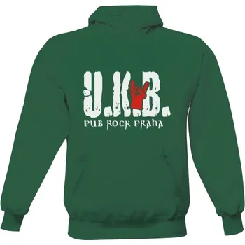 Pánská mikina Pánská mikina s kapucí s potiskem Mikina zelena pánské