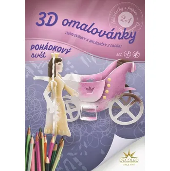 Velikonoční dekorace DECOLED omalovánky skládačka princezna a kočár