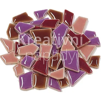 Mozaiková sada Mozaika zlomky 5-15x4 mm fialový mix 200g - FM59e - 560204070027