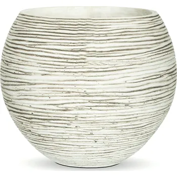 Květináč Capi Nature Rib Vase Ball Ivory Ø 18 cm / V 15 cm