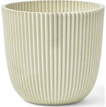 Květináč Capi Nature Groove Made With Planter Ball Sawdust Beige Ø 13 cm / V 12 cm