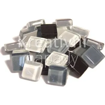 Mozaiková sada Skleněná mozaika S19 šedý mix, 10x10 mm, 200g/bal - 560101002