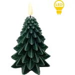 Vánoční LED svíčka 241154 15 cm zelená